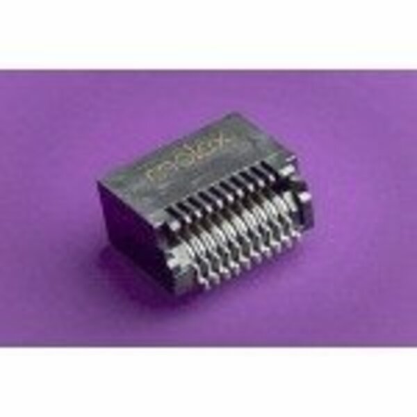 Molex Board Connector, 20 Contact(S), 2 Row(S), Male, Right Angle, 0.031 Inch Pitch, Surface Mount 744415010